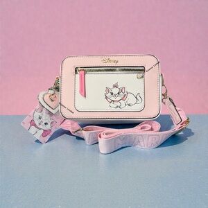 Disney Pink and White The Aristocats Marie Faux Crossbody bag